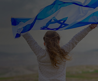 woman with Israel's flag