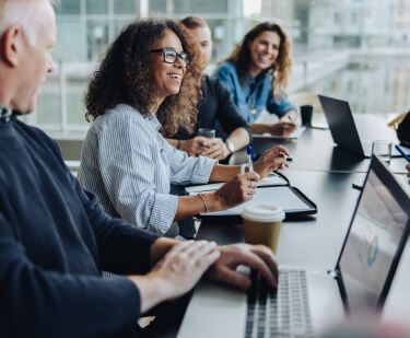 group of people in a meeting